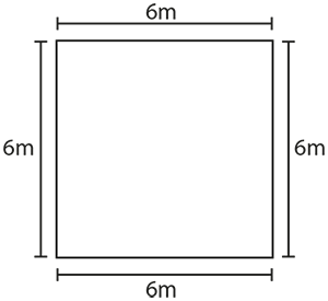 Perimeter of a square.