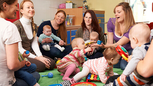 Playgroup - a chance to socalise with other parents. Social skills for parents