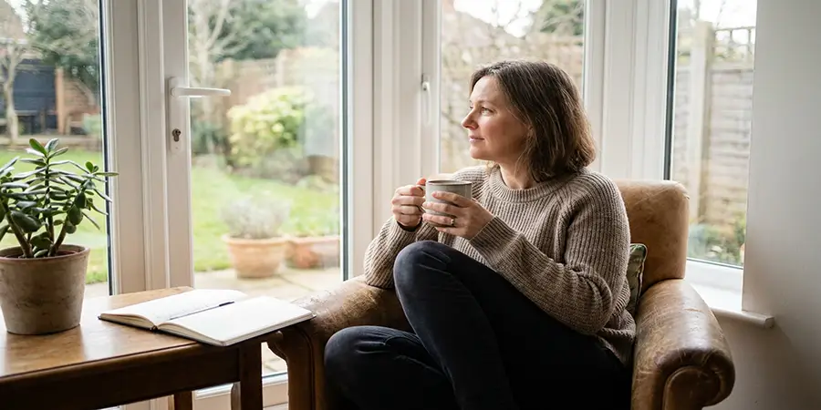 Professional taking a restorative break to manage energy and avoid burnout