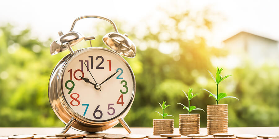 A stock image to show money growing over time.