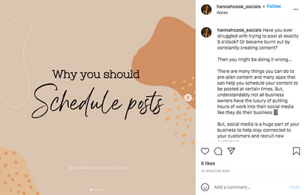 Why you should schedule posts.