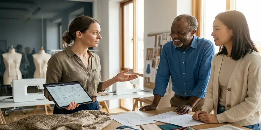 Professionals demonstrating strong soft skills while collaborating in an office
